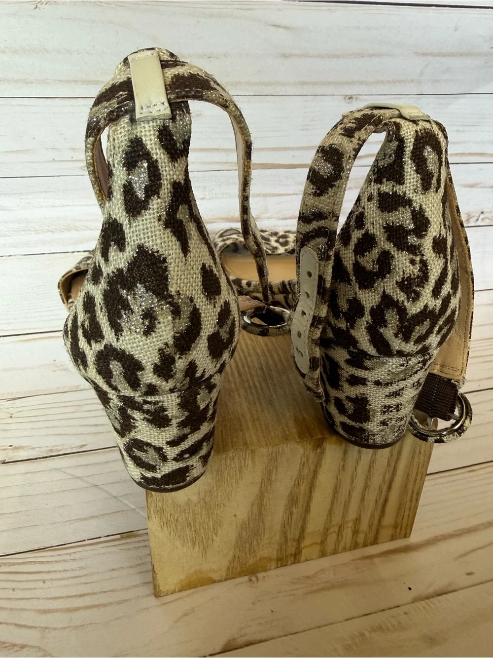 J. Crew Leopard Print Wedge Sandals